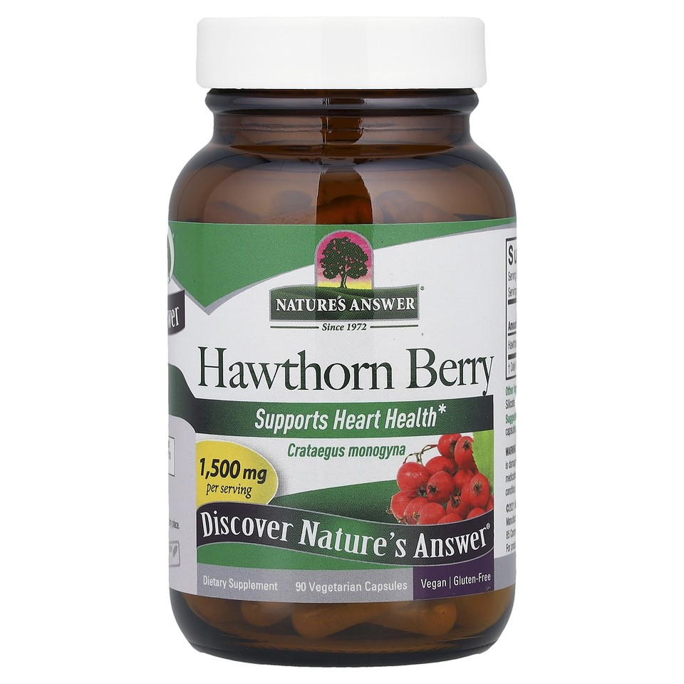 Hawthorn Berry, 90 Vegetarian Capsules (500 mg per Capsule)