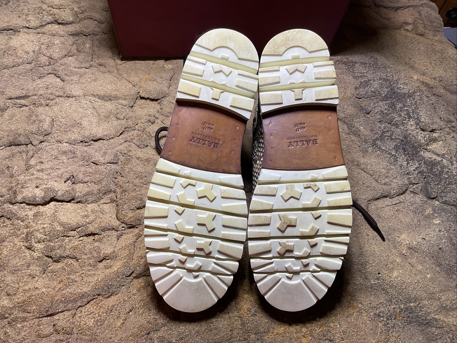 Bally Work Boot Roccia Python Matt Size 12 Real S… - image 8