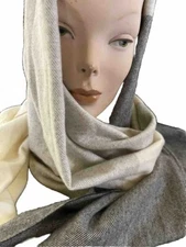 Liz Claiborne Long Women’s  Minimalist Scarf   Black White Gray 72 Inch  w Tags