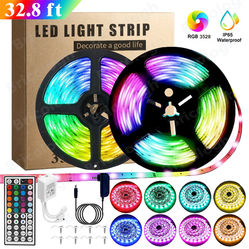 100 FT RGB Led Strip Lights Waterproof Flexible with 44 Keys Remote 12V US Power - Picture 14 of 17