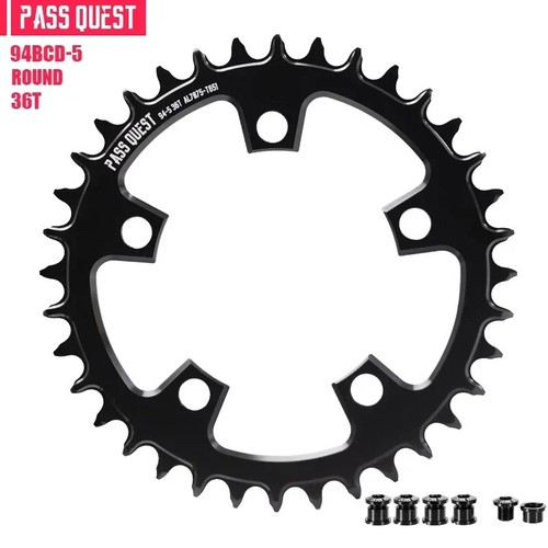 94BCD 5 Bolt Round Narrow Wide Chainring 32T-46T 10 11 12 Speed Bike Chainwheel - Picture 20 of 41