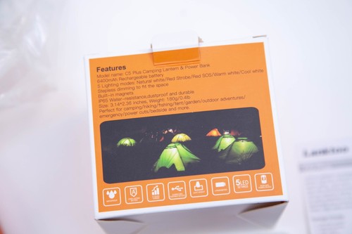 Lanktoo Rechargeable Camping Lantern Remote Control Power Bank USB C Waterproof - Picture 17 of 23