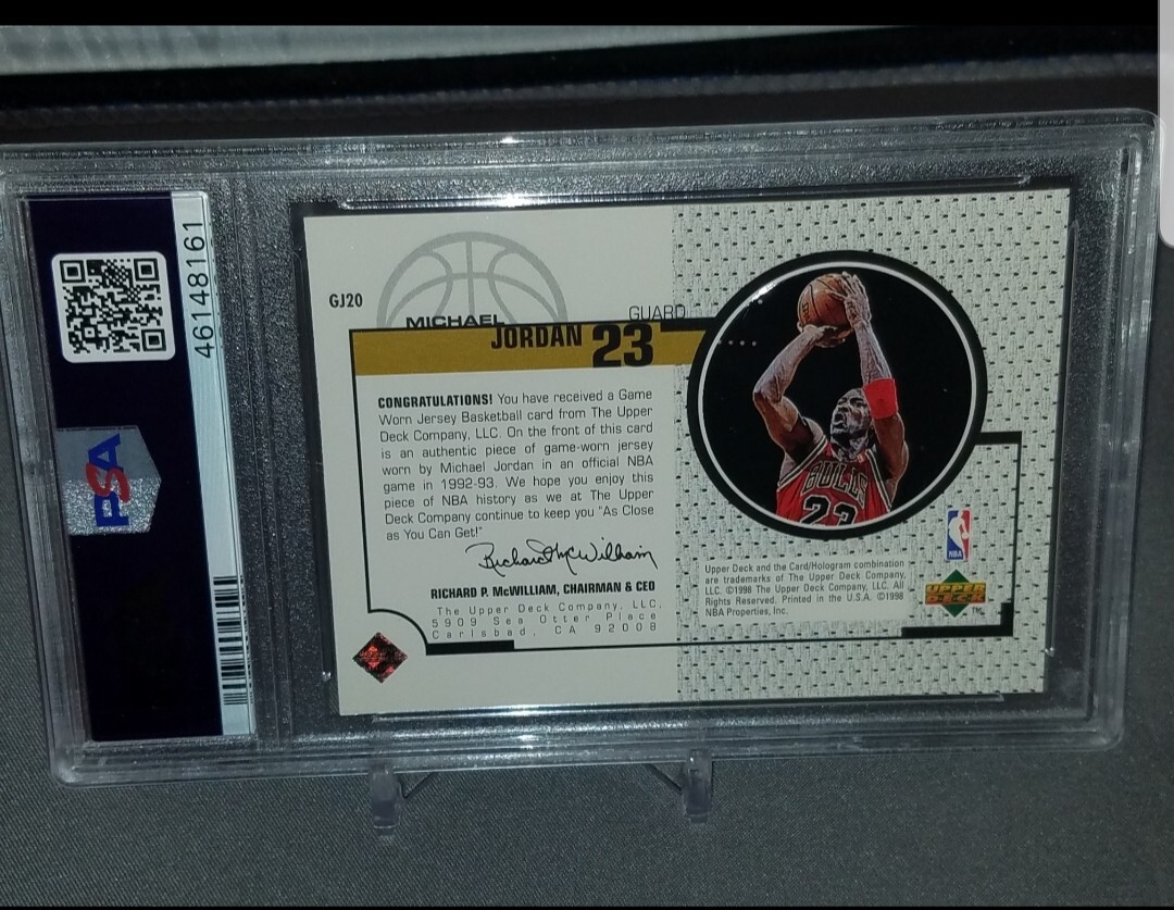 1998 UpperDeck Game Jersey Michael Jordan Rare, 1st White Patch, POP (1) Ebay view 2
