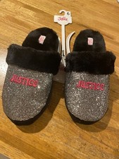 New Girls Justice Slip On Scuff Slippers Size 6