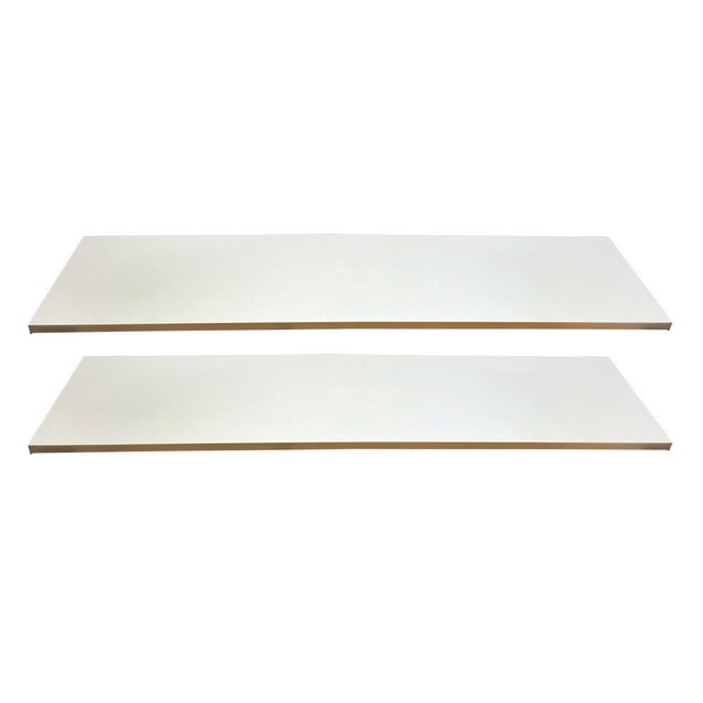 2 PC 48'' x 13''Bullnose Shelves Almond Plastic Shelf Injection Molded Slatwall eBay