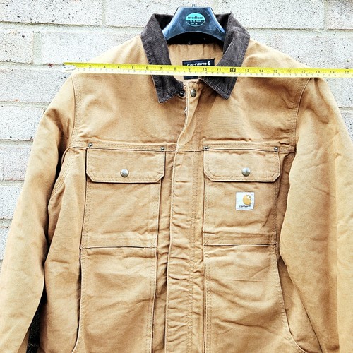 Carhartt Jacket Mens Small Full Swing Cord Collar Workwear Coat Fits Like UK XL - Picture 3 of 18