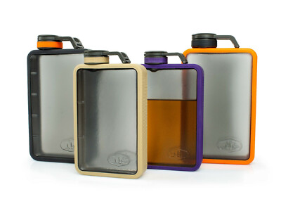 GSI BOULDER FLASK LIGHT WEIGHT RUGGEDIZED HIP FLASK BPA/BPS FREE 6, 10 or 16oz