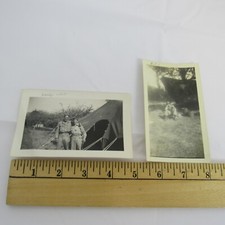 Vintage U.S. Soldiers Posing With Military Tent Photos Field Pics Dated Jan 1944