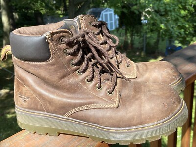 Dr. Martens Boots Mens 11 Industrial Brown Steel Toe Air 