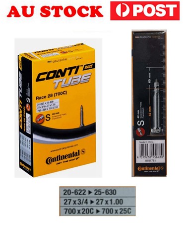 Continental Race 28 Road Bike Tubes 700C 20-25mm 42mm 60mm Valve 4 Packs - Picture 2 of 5