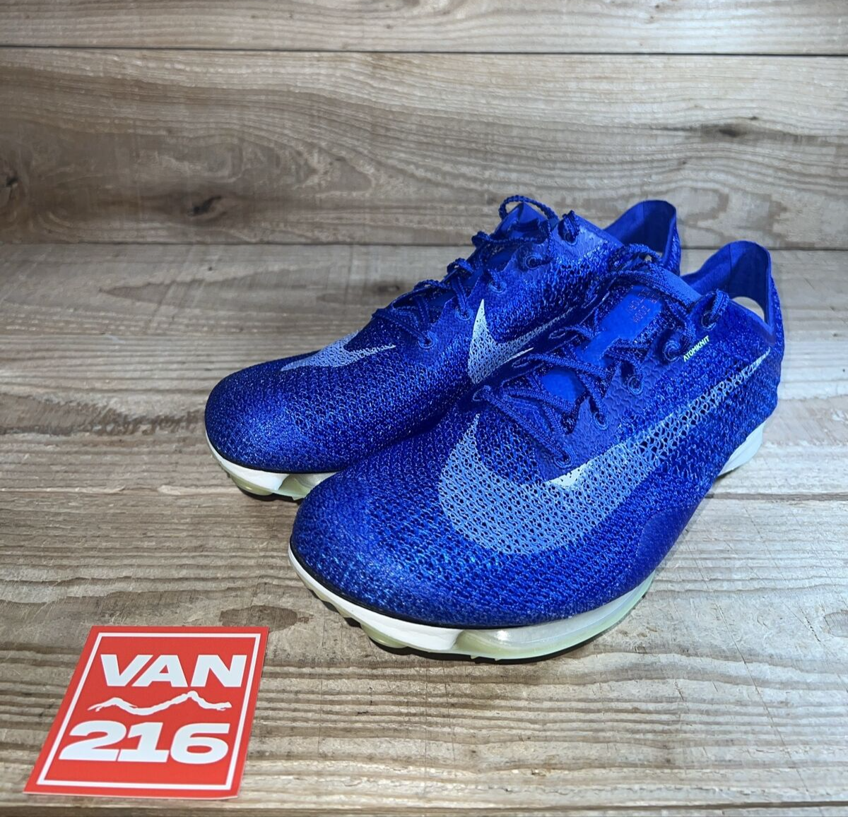 NEW: SZ 10.5: Men's Nike Air Zoom Victory Racer Blue Track Spikes