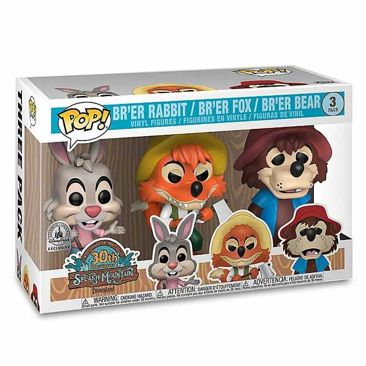 Disney Parks Funko POP Splash Mountain 30th Anniv. 3 Pack- Br'er