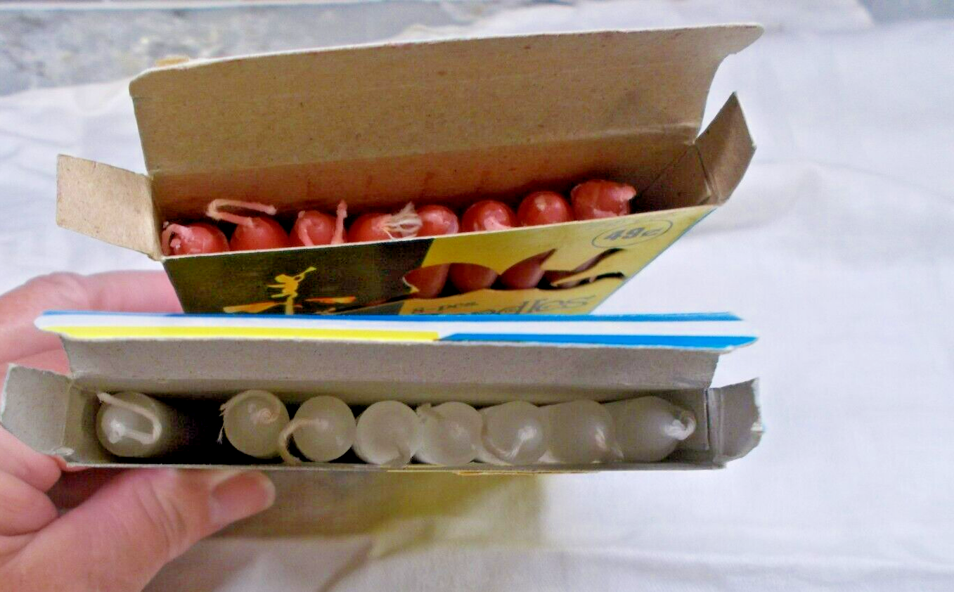 Vintage NIB 16 Replacement CANDLES for ANGEL CHIMES 1979 1980 Red