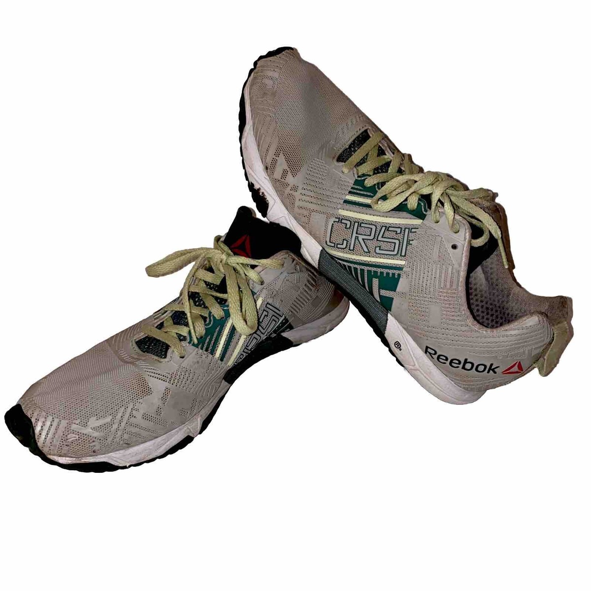 Reebok Shoes Women Cream Green Athletic Training Running