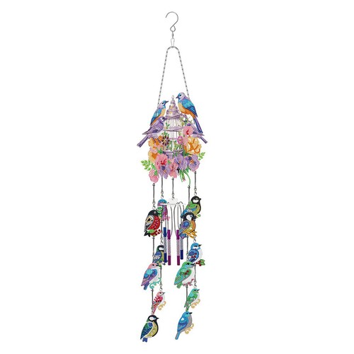 Wind Chime Diamond Painting Bird Butterfly Home Garden Window Decor Hanging - Picture 14 of 17