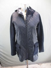 Icebreaker Size M Womens Black Wool Blend Full Zip Pockets Quilted Parka 1bl4