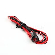 Red Flash Flashing Blink 12V DC Pre-Wired Water Clear LED Leds 55cm