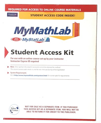 MyMathLab My Math Lab 2006 Student Access Code Kit includes MyStatLab