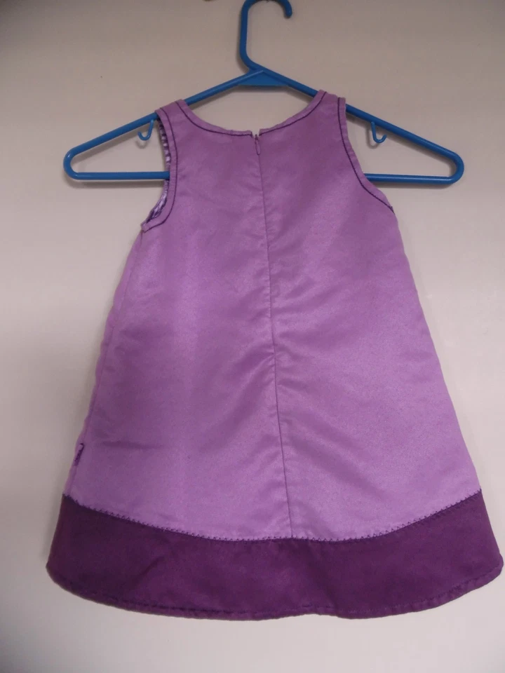 PARCHE CALABAZA Niñas Vestido de Gamuza Lila/Púrpura/Floral 100% Poli-talla 2 Foto 2 de 3