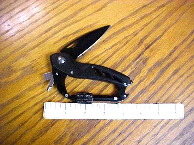 Tactical Multi-Tool Carabiner Keychain for Outdoor Camping & Hiking