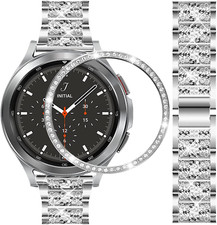 Bling Watch Band 20mm Rhinestone Steel Bracelet Case for Galaxy Watch 4