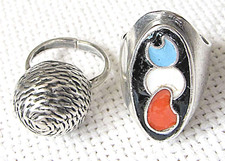 2 Vintage silver sterling rings, total weight: 15 gr., Israel, 1960  s