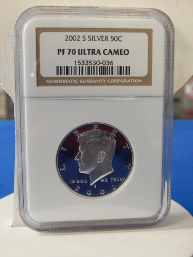 2002 S SILVER NGC PF 70 ULTRA CAMEO KENNEDY HALF DOLLAR 50 CENT COIN