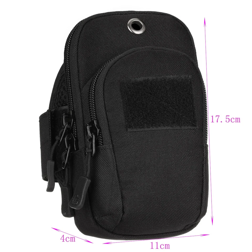 Paquete de bolsa de brazo de muñeca para hombre bolsillo militar bolsillo para cigarrillos estuche para teléfono móvil Foto 2 de 4