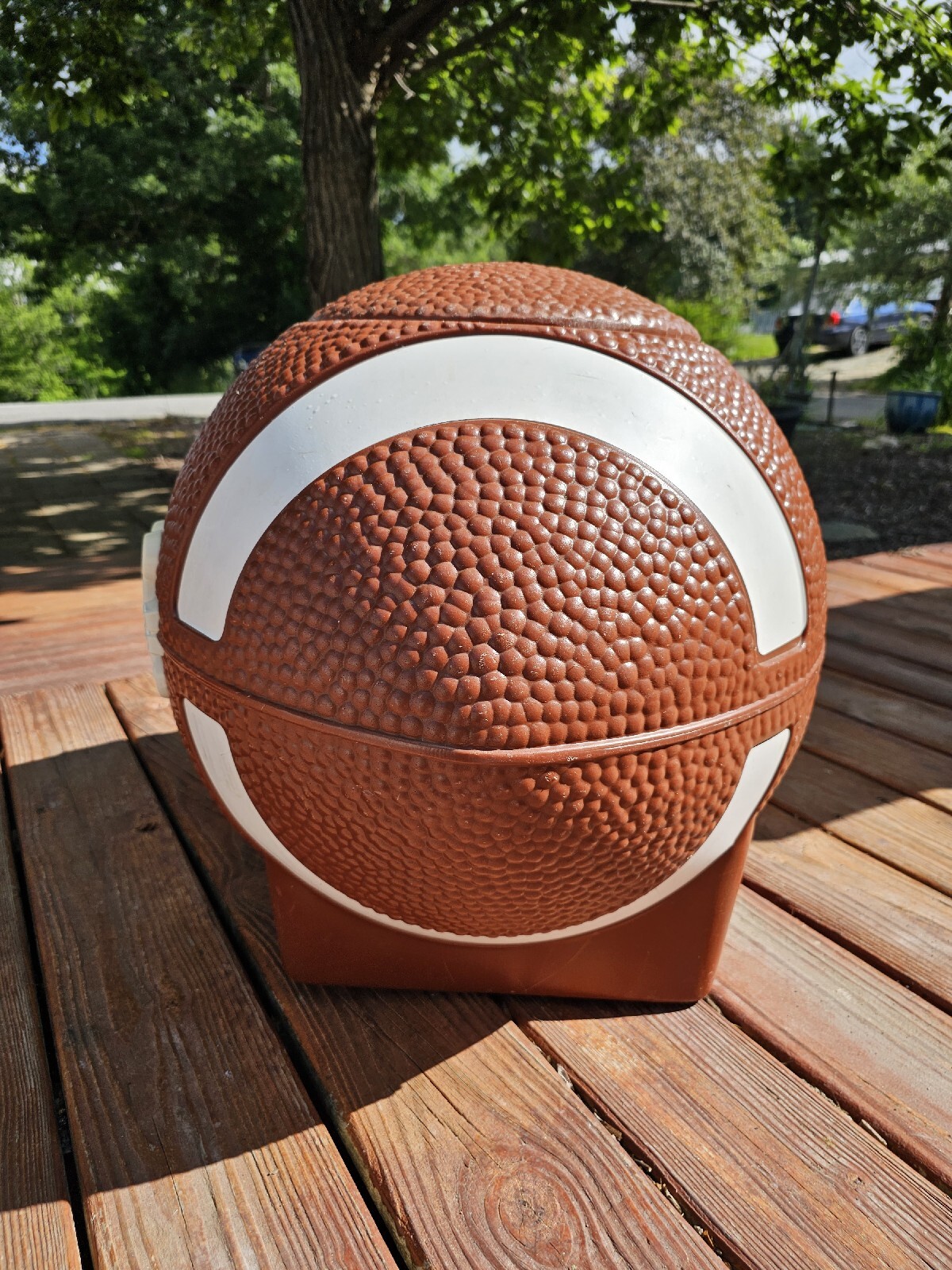 Vintage Little Tikes Football Toy Box Chest Tailgating Cooler Party Lid