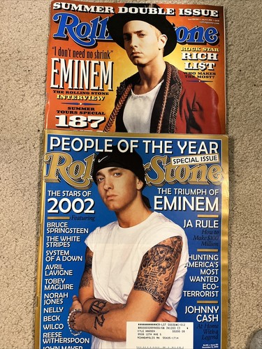 Eminem Cover Rolling Stone Magazin von 2002 2 Posten Hip Hop Rapper