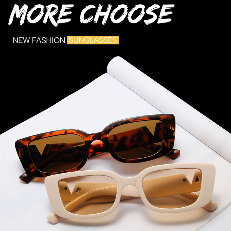 Rectangle Sunglasses for Women 90s Retro Trendy Classical  display picture 3