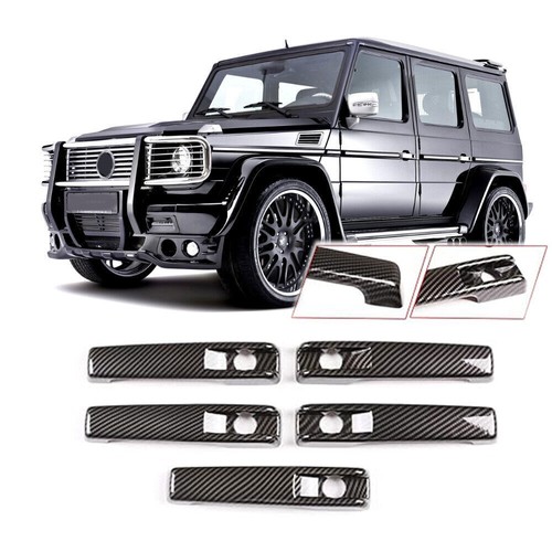 5Pcs For MB W463 G-Class Real Carbon Fiber Door Handle cover Trims - Picture 1 of 9