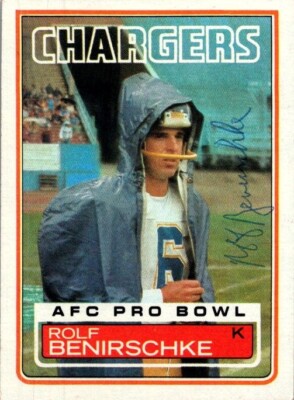1983 -Rolf Benirschke- JSA Topps Autograph/Signed/Auto Football Card #371