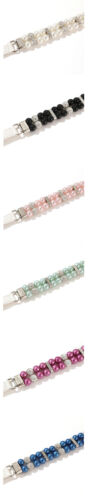 Hunde Leder Perlen Halsband Diamant Haustier Halskette Katzenhalsband verstellbar Haustierprodukte - Bild 9 von 29