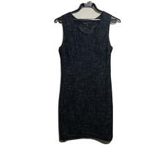 The Limited Black Gray Dress Sz 0 Polyester Blend Sleeveless Lined