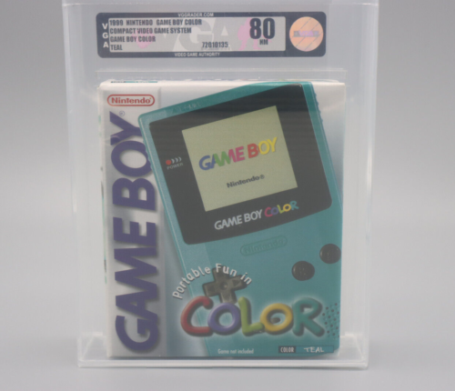 Nintendo Game Boy Color GBC Console Teal 1999 NIB New in Box VGA Graded 80 NM - Zdjęcie 1 z 8