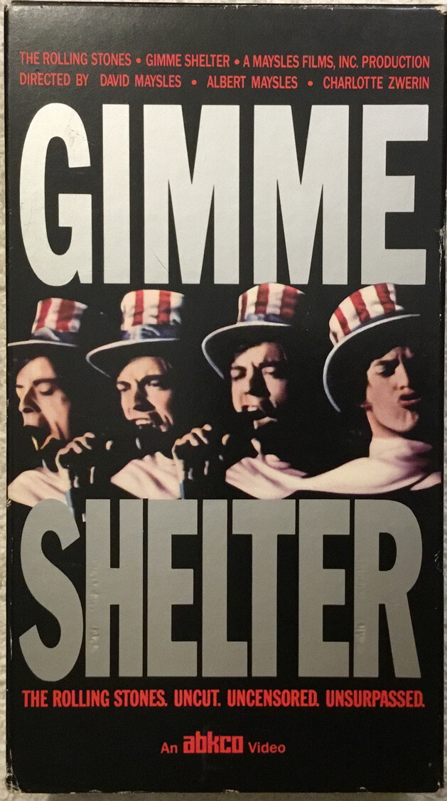 GIMME SHELTER The Rolling Stones Tina Turner UNCUT VHS