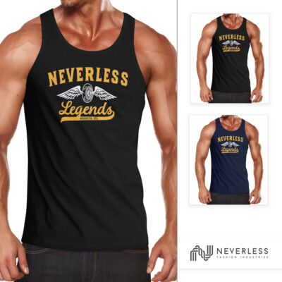 Herren Tanktop Biker Legends Reifen Flügel Wheel Wings Neverless 