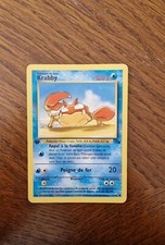 Carte Pokémon Krabby 51/62 Edition 1 ⭐ Wizards/Fossile - Bon état - FR