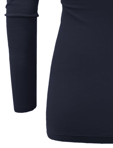 T-shirt casual NE PEOPLE da donna leggera base maniche lunghe girocollo collo casual NEWT78 - Foto 127 di 213