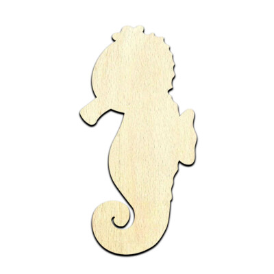 Baby Sea Horse   Laser Cut Out Unfinished Wood Shape Craft Supply