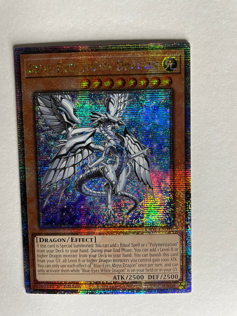 YuGiOh Blue-Eyes Abyss Dragon 1st Ed Quarter Century Secret Rare