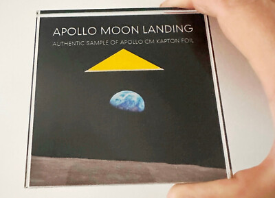 Apollo unflown artifact acrylic (4x4'') #1