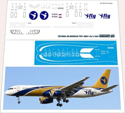 Boeing 757-200 I-FLY 1/144 PAS-DECALS	757200-25