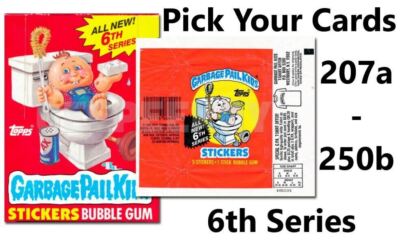 You Pick Your Cards - Garbage Pail Kids Series 6 (207a to 249b) - Card Selection