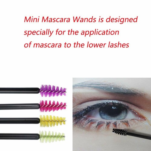 Mini Mascara Bürsten Wimpern Einweg kleine Verlängerungen Applikator Stäbe schwarz - Bild 2 von 16