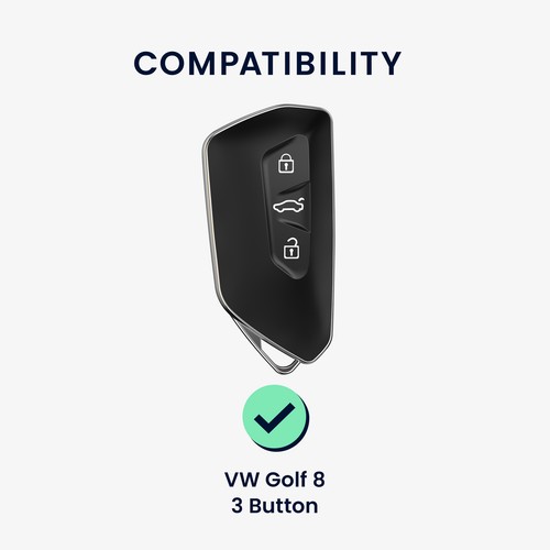 Coque en silicone pour clé de voiture VW Golf 8 - Photo 6/8