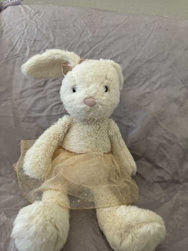 Jellycat Glistening Belle Bunny Rabbit Ballerina Gold Star Tutu Plush READ - 第 1/6 張圖片