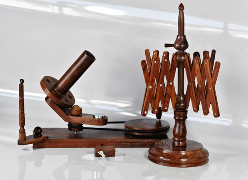 Wooden Yarn Winder Umbrella Swift Table Top Skein Winder Center Pull Yarn Winder - Picture 19 of 30