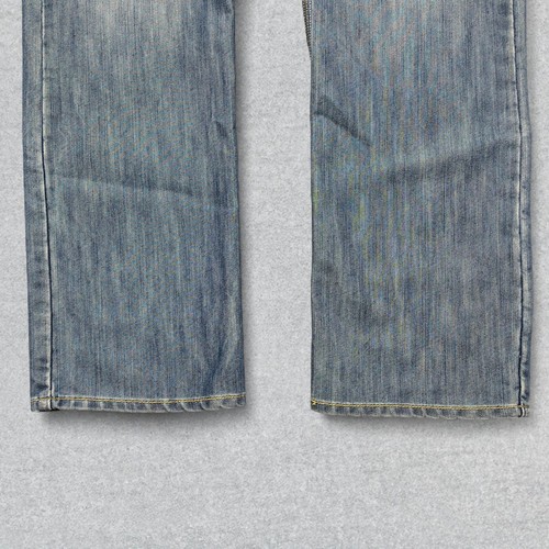 Levis 514 Jeans Men's 33x32 Blue Denim Distressed Flap Pockets Straight Stretch - Picture 4 of 14